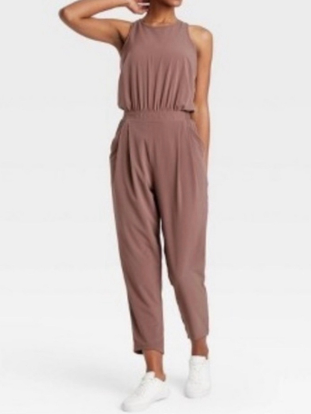 Women’s Sleeveless Woven Jumpsuit